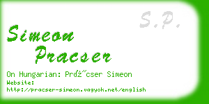 simeon pracser business card